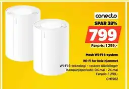 POWER Conecto mesh wi-fi 6-system wi-fi for hele hjemmet tilbud