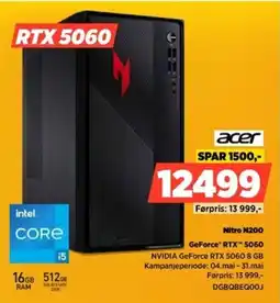 POWER Acer nitro n200 geforce rtx™ 5060 tilbud