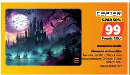 POWER CEPTER Gamingmusematte Mikrovevd stoffoverflate tilbud