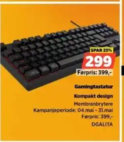 POWER Gamingtastatur Kompakt design tilbud