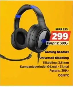 POWER Gaming headset Universell tilkobling tilbud