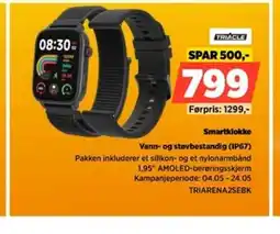 POWER TRIACLE Smartklokke Vann- og støvbestandig (IP67) tilbud