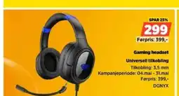 POWER Gaming headset Universell tilkobling tilbud