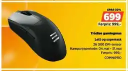 POWER Trådles gamingmus Lett og superrask tilbud