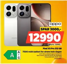 POWER Oppo find x9 pro 512 gb a 7500 mah batteri for strøm hele dagen tilbud