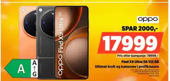 POWER Oppo find x9 ultra 5g 512 gb ultimat kraft og kameraer i proffklassen tilbud