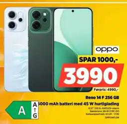 POWER oppo A 5000 mAh batteri med 45 W hurtiglading tilbud