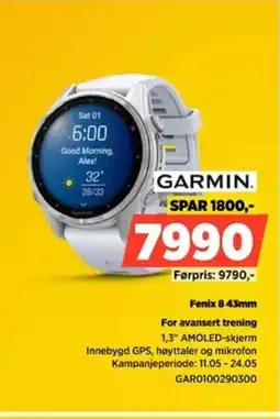 POWER GARMIN Fenix 8 43mm tilbud