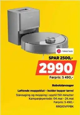 POWER Robotstøvsuger Løftende moppeklut-holder tepper tørre! tilbud
