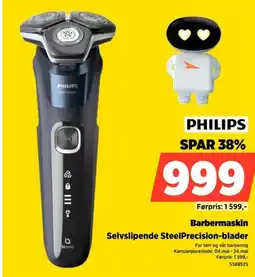POWER PHILIPS Barbermaskin Selvslipende SteelPrecision-blader tilbud