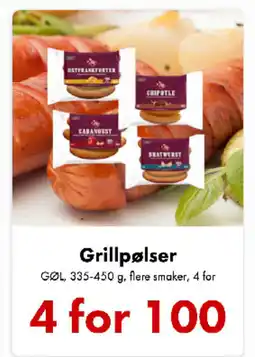 Nordby Supermarket GØL Grillpølser tilbud