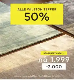 Skeidar Wilston teppe tilbud
