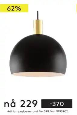 Skeidar Adil lampeskjerm rund tilbud