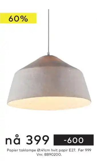 Papier taklampe