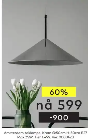 Skeidar Amsterdam taklampe tilbud