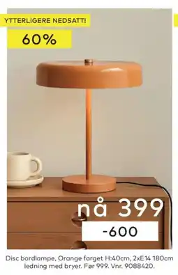 Skeidar Disc bordlampe tilbud