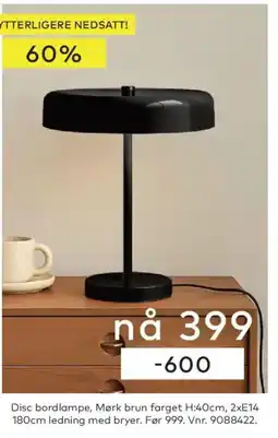 Skeidar Disc bordlampe tilbud