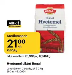 Storcash Hvetemel siktet Regal tilbud