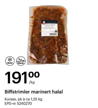 Storcash Biffstrimler marinert halal tilbud