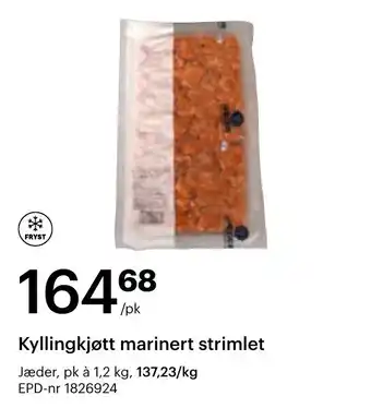 Storcash Kyllingkjøtt marinert strimlet tilbud