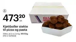 Storcash Kjøttboller stekte til pizza og pasta tilbud
