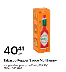 Storcash Tabasco Pepper Sauce Mc Ilhenny tilbud