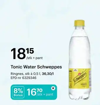 Storcash Tonic Water Schweppes tilbud