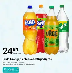 Storcash Fanta Orange/Fanta Exotic/Urge/Sprite tilbud