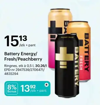 Storcash Battery Energy/ Fresh/Peachberry tilbud
