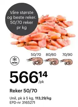 Storcash Reker 50/70 tilbud