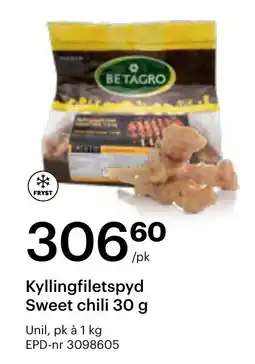 Storcash Kyllingfiletspyd Sweet chili tilbud