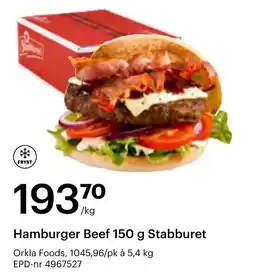 Storcash Hamburger Beef 150 g Stabburet tilbud