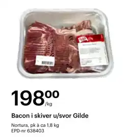 Storcash Bacon i skiver u/svor Gilde tilbud
