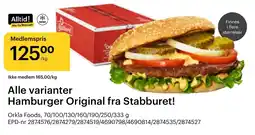 Storcash Alle varianter Hamburger Original fra Stabburet! tilbud
