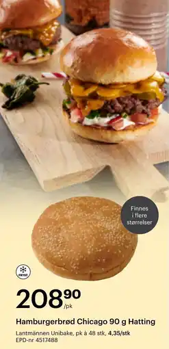 Storcash Hamburgerbrød Chicago Hatting tilbud