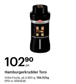 Storcash Hamburgerkrydder Toro tilbud
