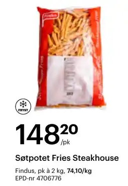 Storcash Findus Søtpotet Fries Steakhouse tilbud