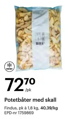 Storcash Potetbåter med skall tilbud