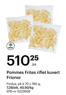 Storcash Pommes Frites riflet kuvert Frionor tilbud