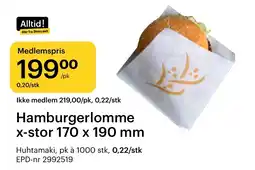 Storcash Hamburgerlomme x-stor tilbud