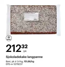 Storcash Sjokoladekake langpanne tilbud