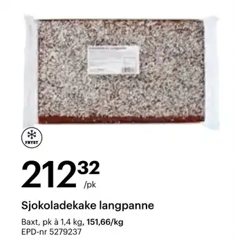Storcash Sjokoladekake langpanne tilbud