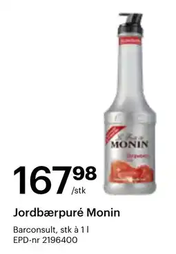 Storcash Jordbærpuré Monin tilbud