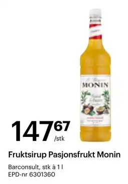 Storcash Fruktsirup Pasjonsfrukt Monin Barconsult tilbud