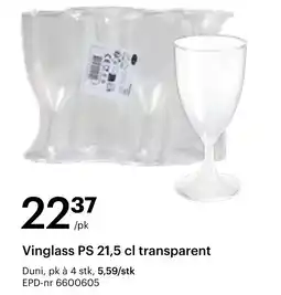Storcash Vinglass PS transparent tilbud