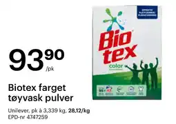 Storcash Biotex farget tøyvask pulver tilbud