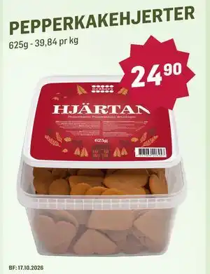 Holdbart PEPPERKAKEHJERTER tilbud
