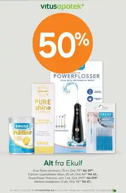 Vitusapotek Pure Shine tannkrem tilbud