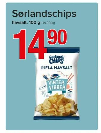 Spar Sørlandschips tilbud