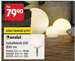 Jula Solcellekule LED Ø30 cm tilbud